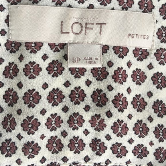 LOFT Sheer 1/4 Button Down Blouse - Picture 3 of 4